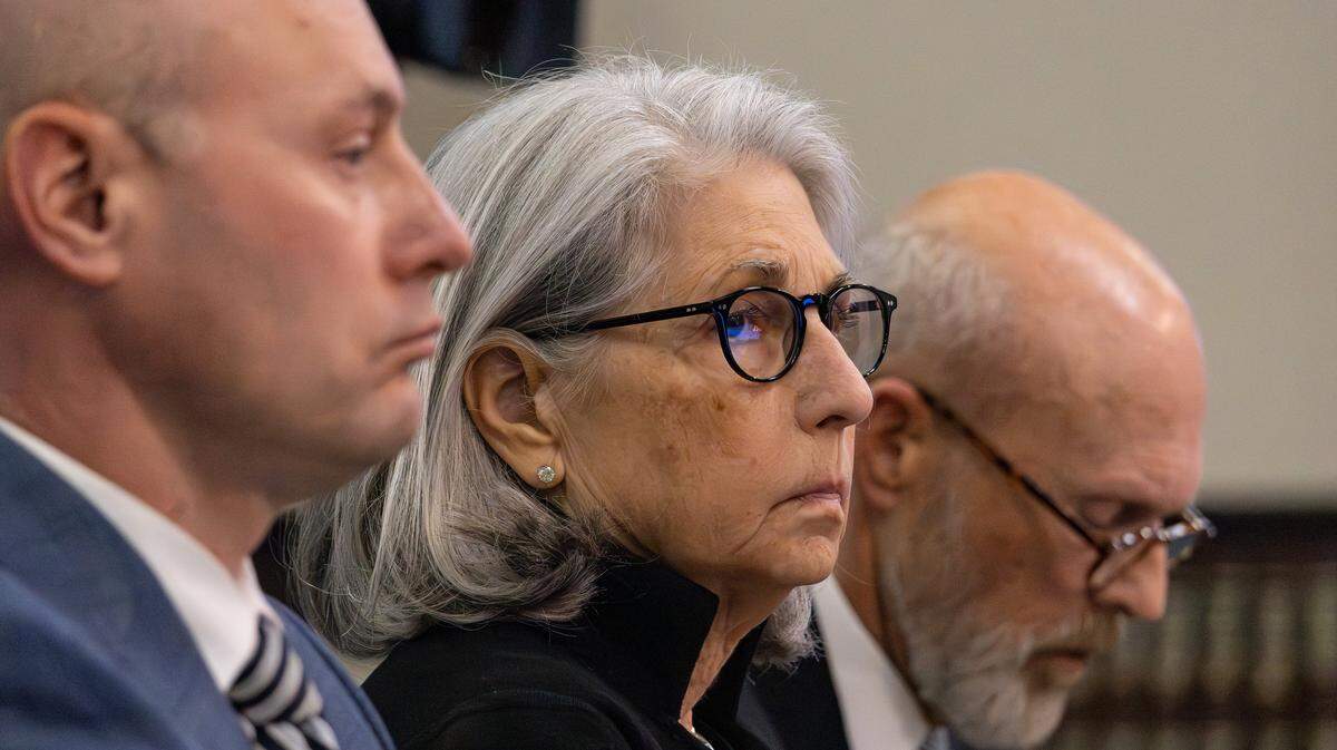 Fayette Circuit Judge Julie Goodman sits before the impeachment committee established to review the petitions filed against her in room 131 at the Capitol Annex Building in Frankfort, Ky, on March 16, 2026.