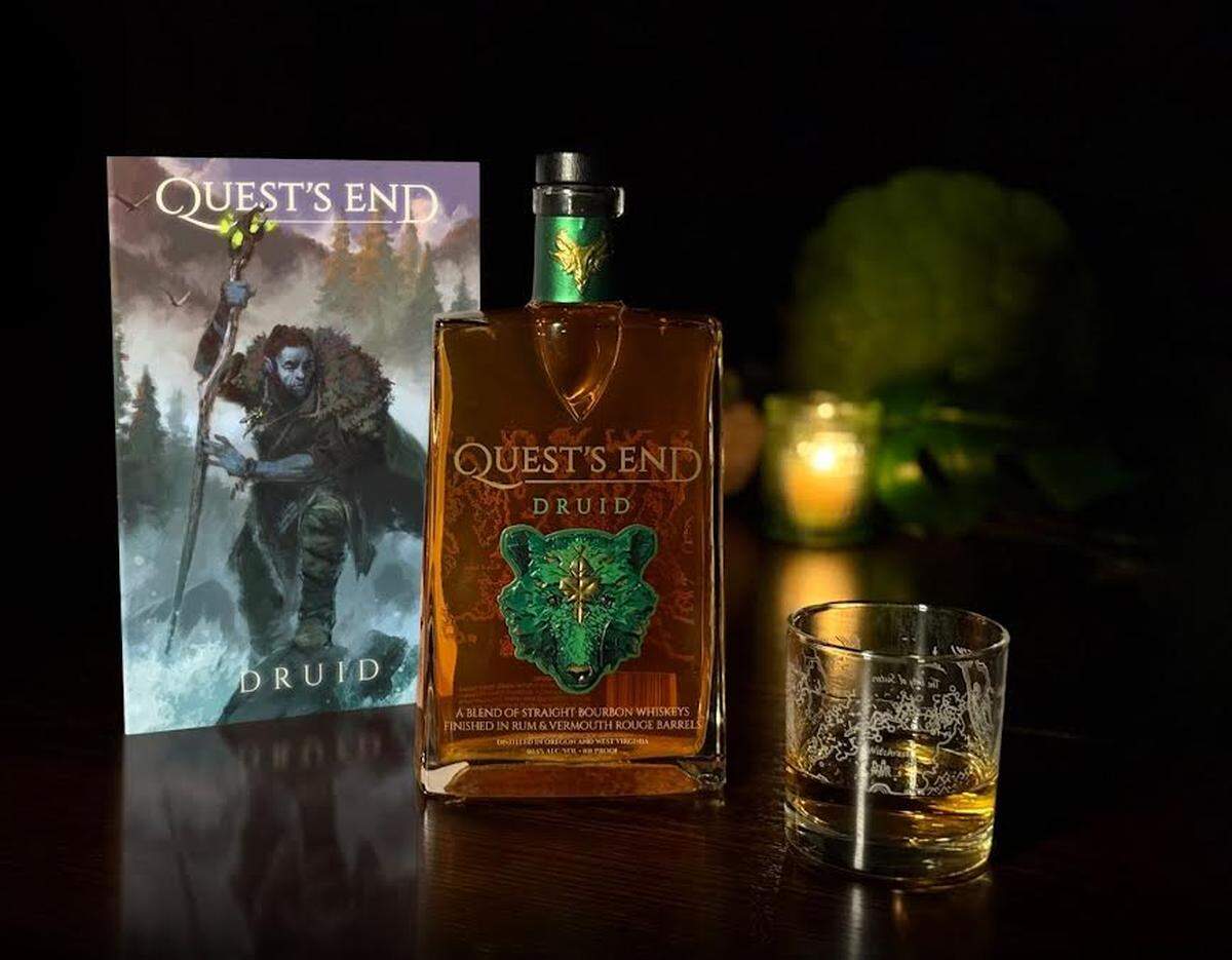 Quest’s End Whiskey: Quest’s End Druid is a limited-edition release, available May 1, from Find Familiar Spirits, a label co-founded by actor Matthew Lillard.