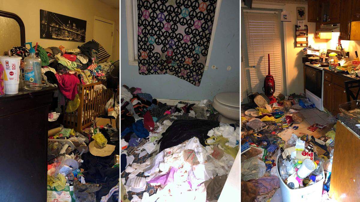 Two people were charged after children were found living in trash, according to the Laurel County sheriff’s office.