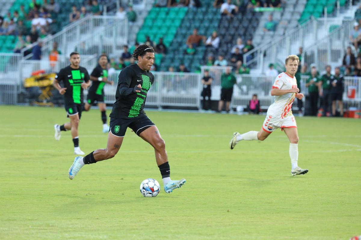 Lexington Sporting Club midfielder Yannick Yankam (8) was one of the team’s standout players during the 2024 USL League One season. Yankam is back for LSC as the club begins its first season in the USL Championship.