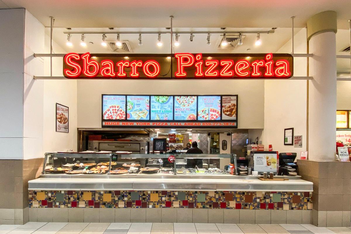 Sbarro’s at Fayette Mall food court was placed on probation by the health department.