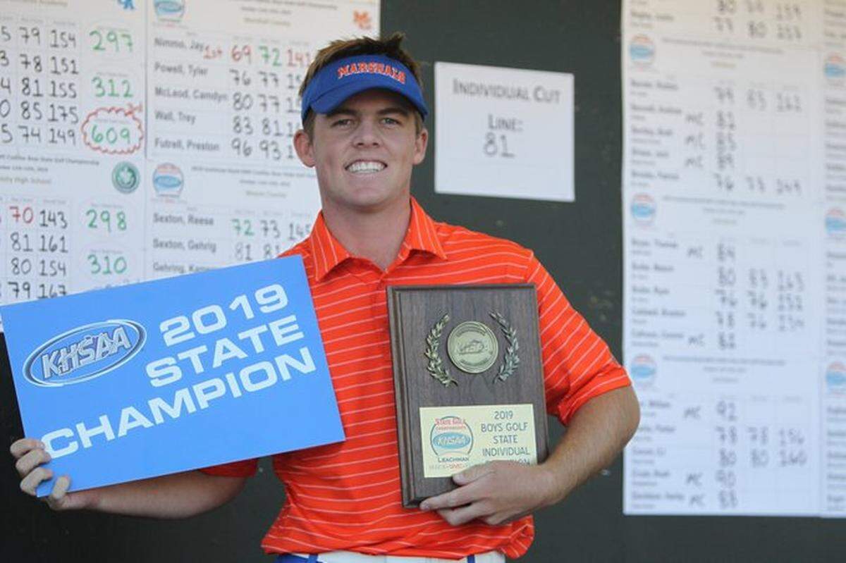 Jay Nimmo, a junior from Marshall County, was named Kentucky’s Mr. Golf and won the individual state title this year at Bowling Green Country Club.