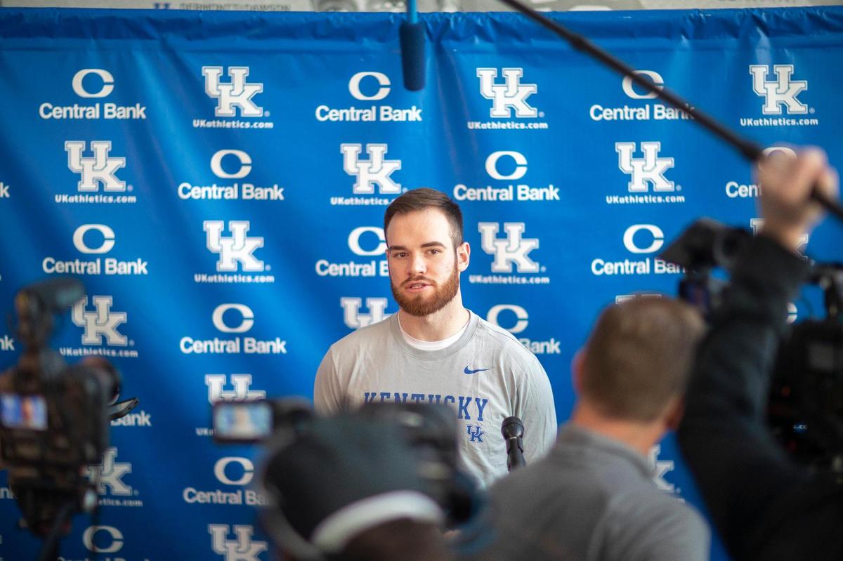 Devin Leary, who is expected to be Kentucky’s new starting quarterback this fall after transferring from North Carolina State, discussed his first few weeks as a Wildcat on Wednesday.