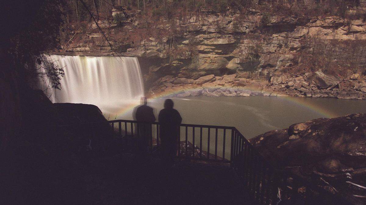 A rare sighting of an extraordinary moonbow at a Kentucky state park. 