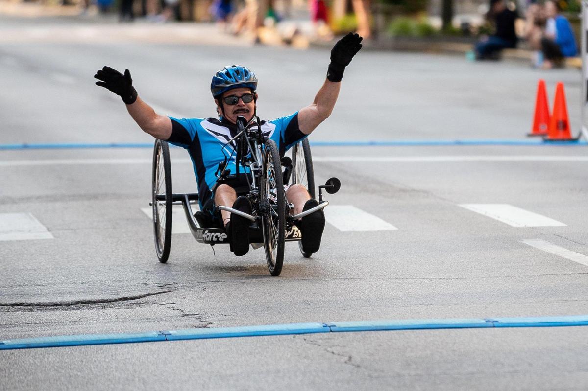 Dave Hartsek won the 2021 Bluegrass 10,000 handchair division. He’d won six previous times, but not since the 1980s.