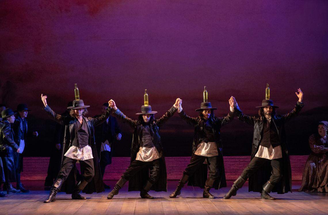 The cast of “Fiddler on the Roof” bring all the classics of the Broadway show to life, including the famous bottle dance, in the national tour of the 2015 revival production.