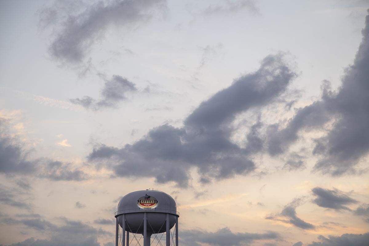Mayfield, in Western Kentucky, has a population around 10,000.