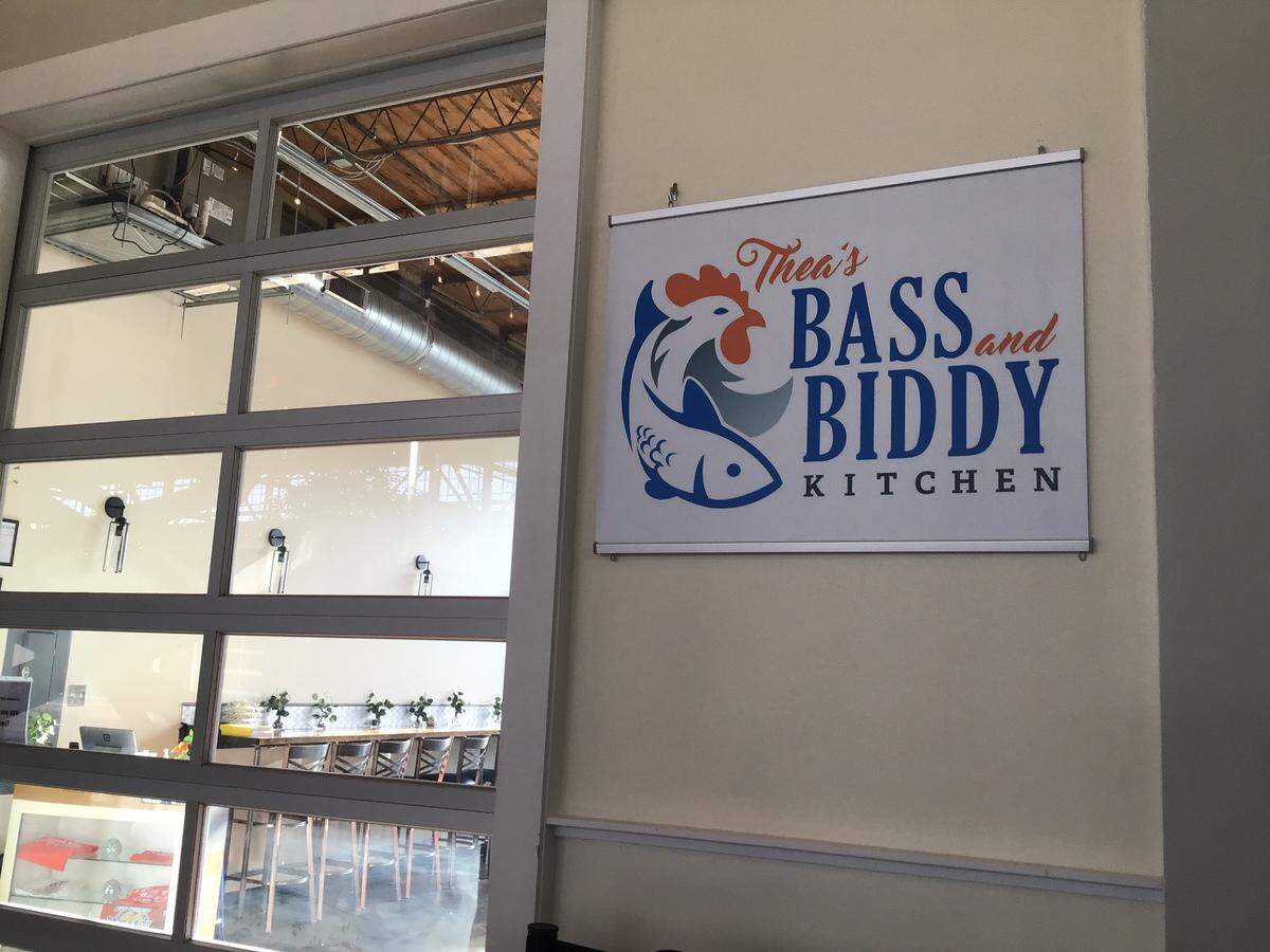 Thea’s Bass & Biddy Kitchen opened in the Greyline Station.