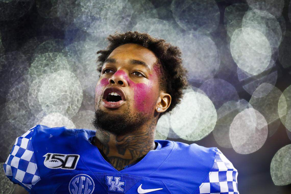 /Kentucky Wildcats quarterback Lynn Bowden Jr. (1) in the fourth quarter of their game against the Arkansas Razorbacks at Kroger Field in Lexington, Ky., Saturday, Oct. 12, 2019.