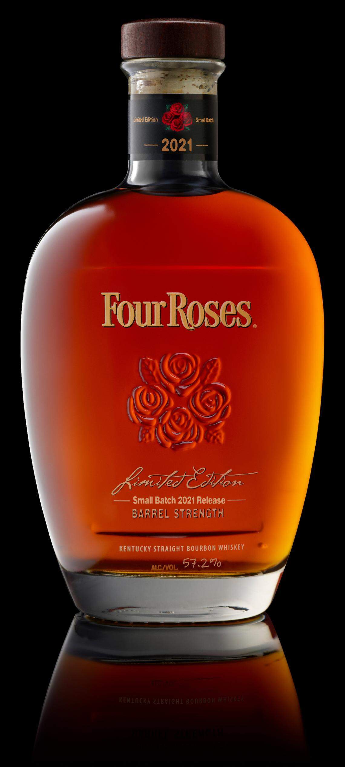 The 2021 Four Roses Limited Edition Small Batch leans into the berry candy notes with the addition of 14-year-old “Q” yeast strain bourbon, master distiller Brent Elliott said. It will be released in late September, with a suggested retail price of $150.