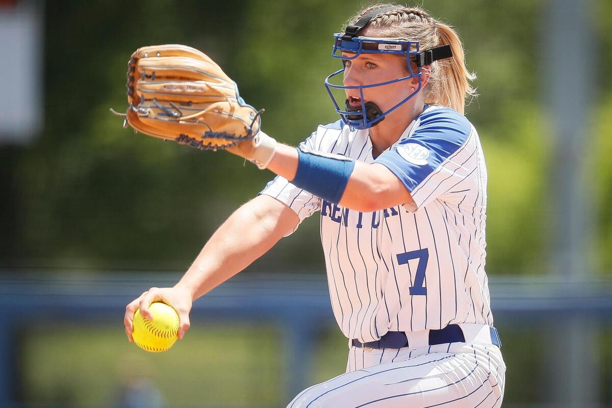 Autumn Humes (7) gave up six hits and one earned run with four strikeouts for Kentucky in its 3-2 win over Northwestern. She improved to 21-7 this year.