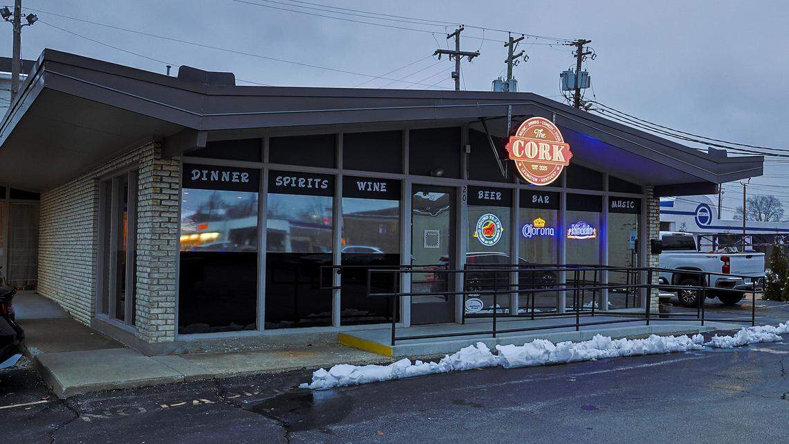 The Cork, photographed Thursday, Dec. 4, 2025 in Lexington, Ky., is located just off Nicholasville Road. It was previously called The Twisted Cork but the new owners changed the name.