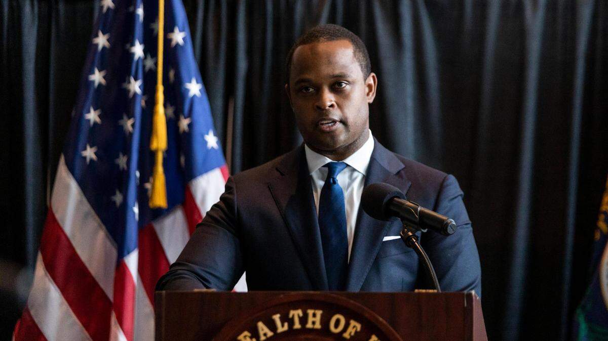 Kentucky Attorney General Daniel Cameron makes an announcement that one of the three officers, Brett Hankinson, will be charged with wanton endangerment in the first degree, for the shots he fired during the killing of Breonna Taylor during a press conference at the Kentucky History Center and Museum in Frankfort, Ky., Wednesday, September 23, 2020. Officers Mattingly and Cosgrove will not face charges from the incident. “Justice is not always easy, it does not fit the mold of public opionion, and it does not conform to shifts in standards. It answers only to the facts and the law, “ Cameron said.