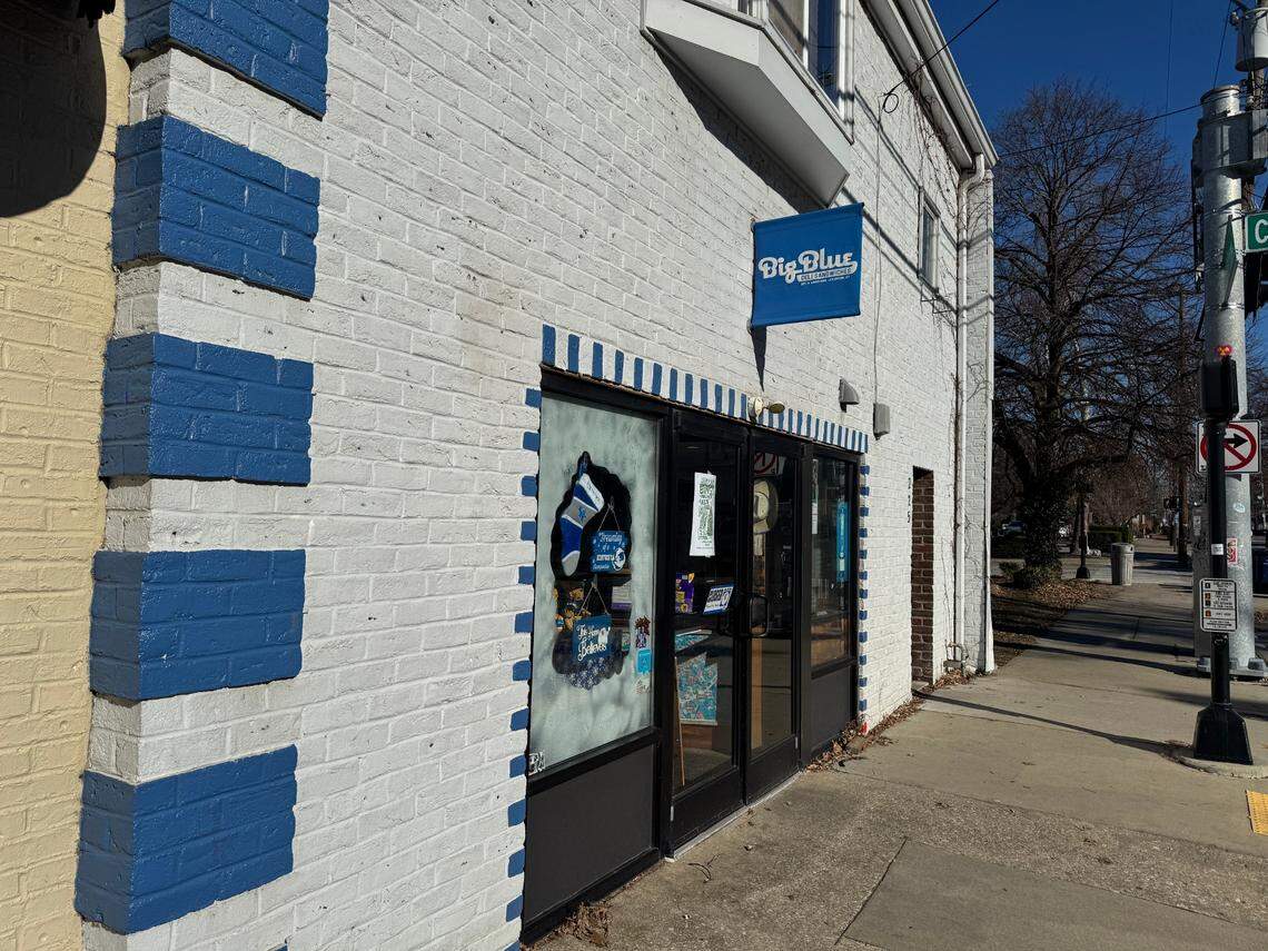Downtown Lexington restaurant Big Blue Deli is currently located at 227 North Limestone, near Sayre School. The restaurant is known for its UK athletics theme and lunchtime sandwiches.