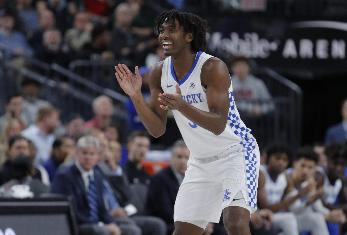Will Kentucky freshman guard Tyrese Maxey (3) continue the trend of Wildcats’ first-year players coming up big against archrival Louisville?