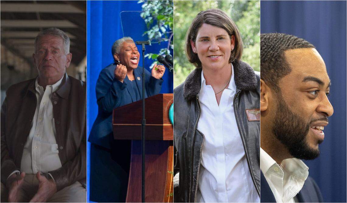 Democratic U.S. Senate candidates Dale Romans, Pamela Stevenson, Amy McGrath and Charles Booker.