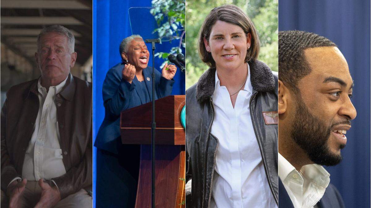 Democratic U.S. Senate candidates Dale Romans, Pamela Stevenson, Amy McGrath and Charles Booker.