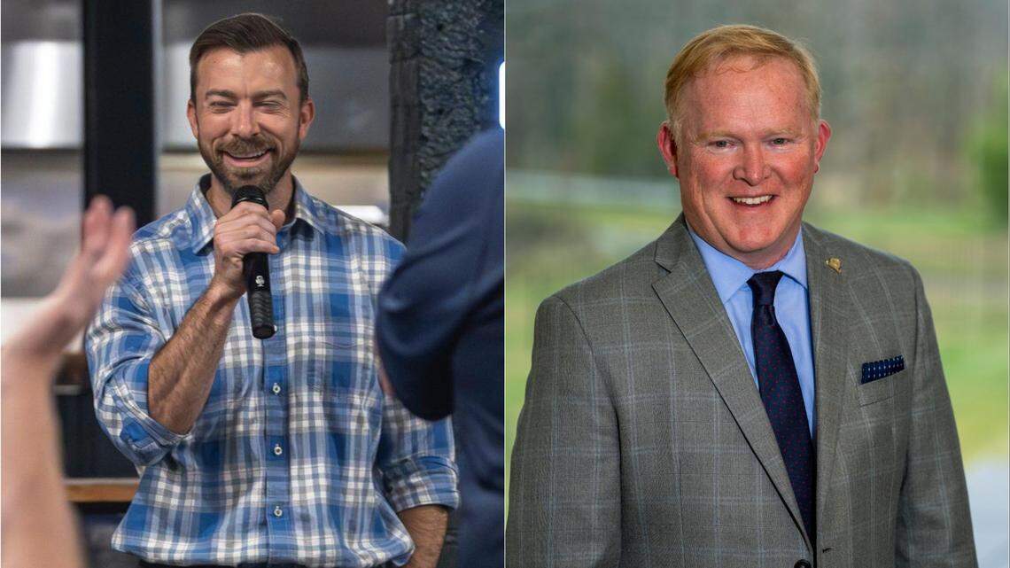 Rep. Adam Moore, D-Lexington, and former GOP state representative Killian Timoney