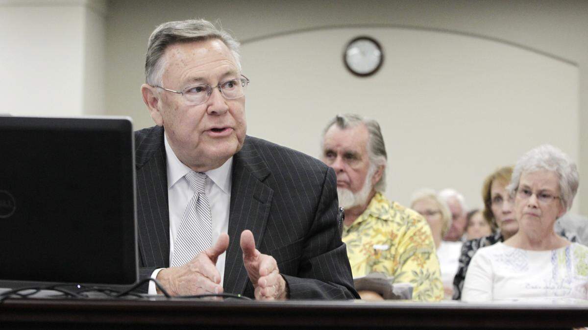 Energy and Environment Cabinet Secretary Len Peters testified in Frankfort on Thursday about plans for the Bluegrass Pipeline.