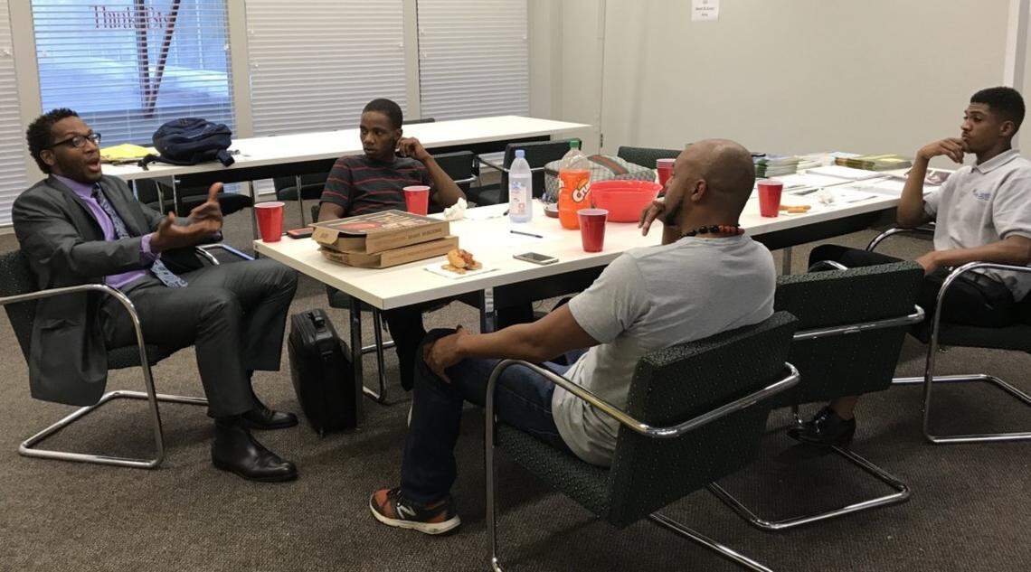 Xavier Dillard, then assistant director of Student Support Services at KSU, met with several students on campus to talk about succeeding academically. KSU fired him in 2018.
