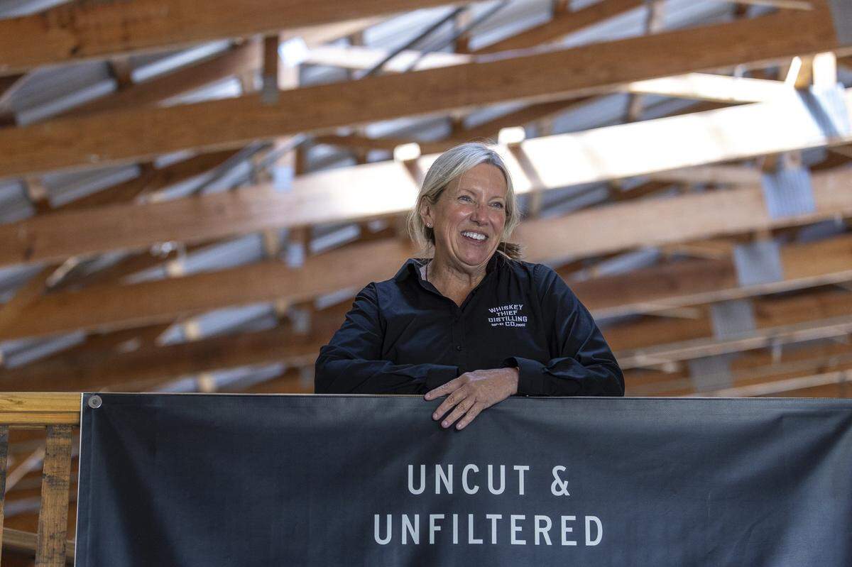 Lisa Roper Wicker, director of distilling, is photographed at Whiskey Thief Distilling Co. in Frankfort, Ky., on Thursday, May 7, 2026.