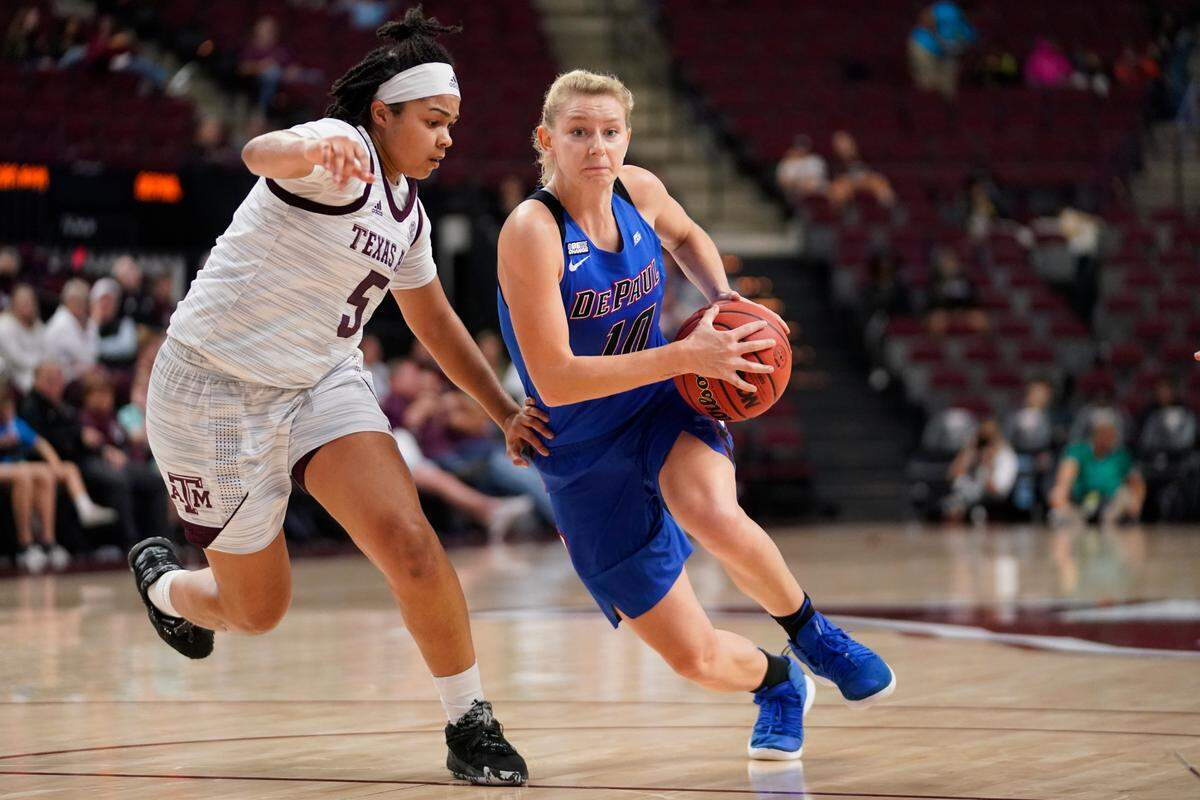 DePaul guard Lexi Held (10), who starred in high school at Cooper, was a second-team All-Big East selection.