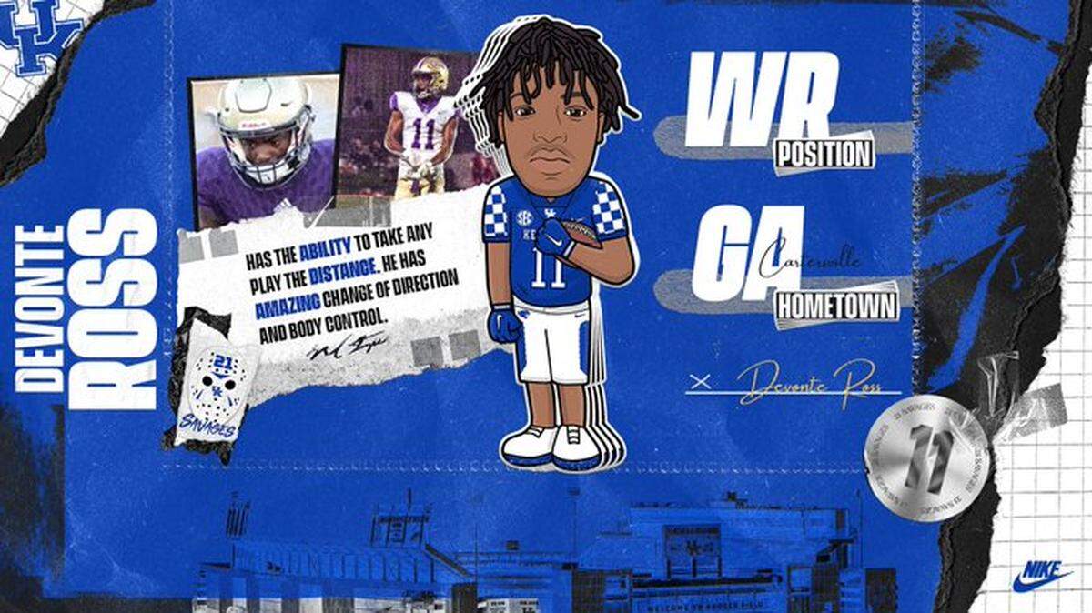 Kentucky football recruit Devonte Ross signed with the Wildcats on Wednesday.