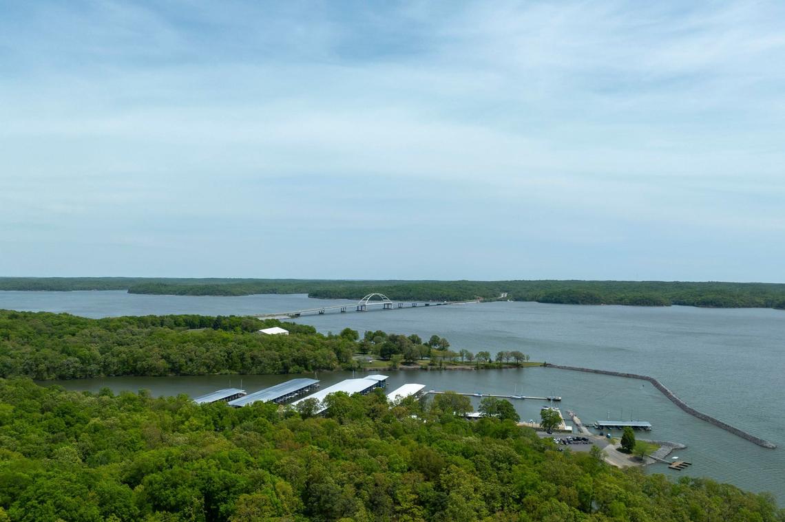 Kenlake State Resort Park is located on the west side of Eggners Ferry Bridge in Marshall County, with some of the park extending to Calloway County.