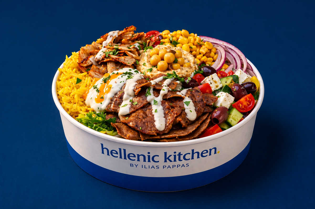 Hellenic Kitchen by Ilias Pappas will offer build-your-own Gyro Bowls that can fit a variety of dietary needs, including Halal-certified proteins, gluten and dairy-free options, many vegan and vegetarian options , with signature dips & dressings made from traditional Greek recipes.