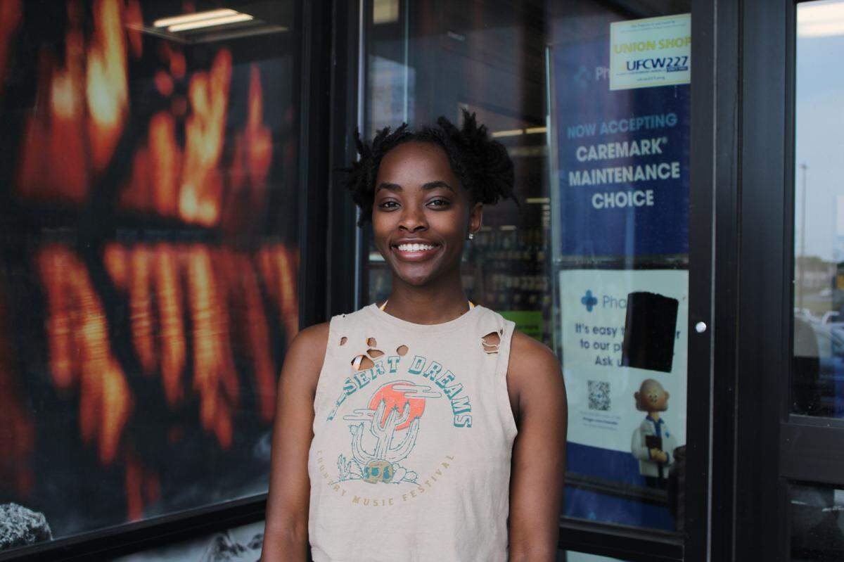 Jasmine Coates, 24, poses for a photo in Lexington, Kentucky on June 19, 2024.