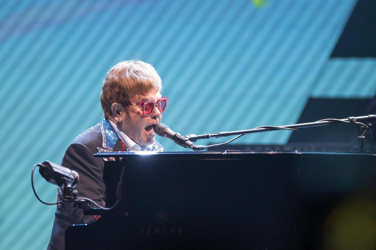 Elton John performs at Rupp Arena in Lexington, Ky., on Saturday, April 9, 2022.