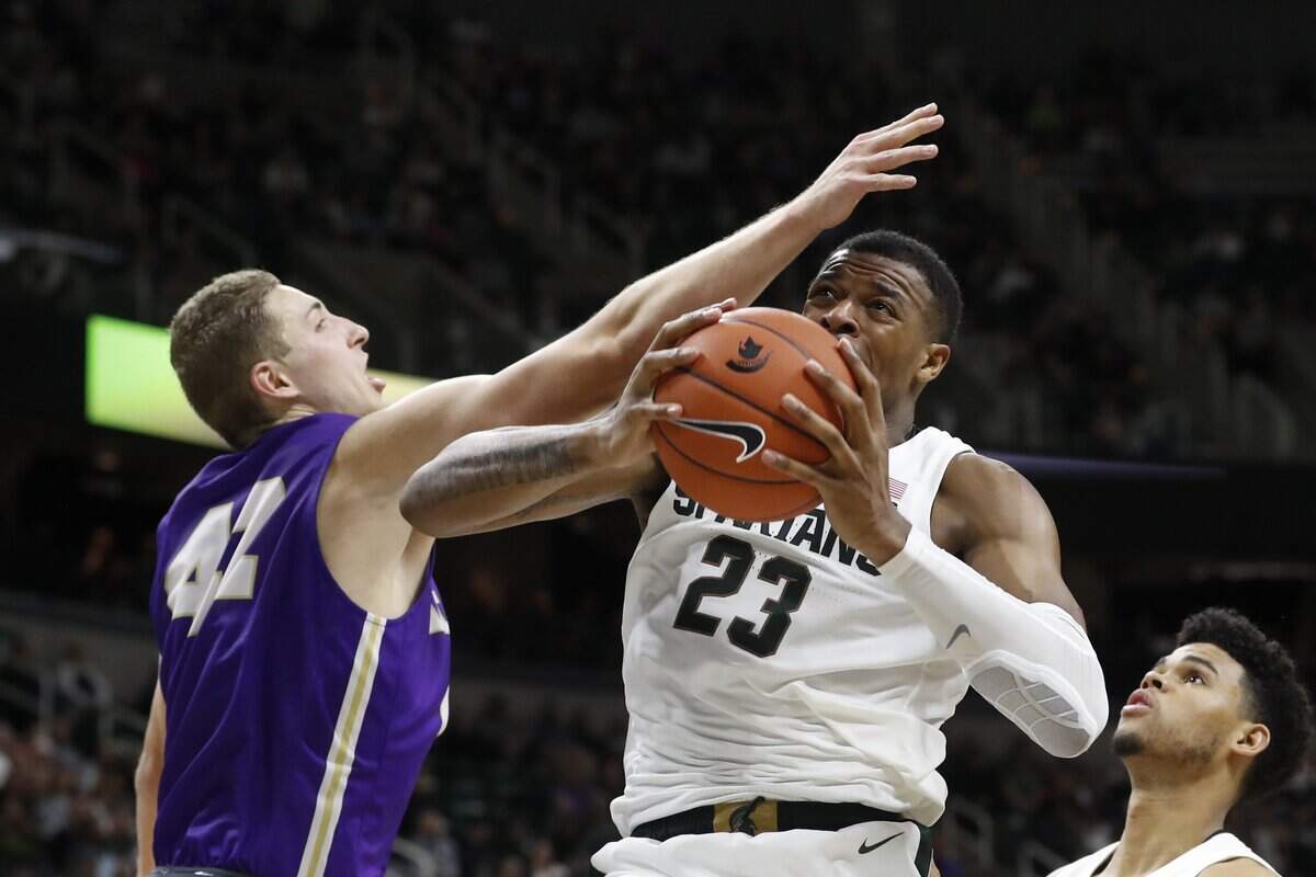 Michigan State post player Xavier Tillman had 19 points and eight rebounds in the Spartans’ 85-50 exhibition victory over Albion.