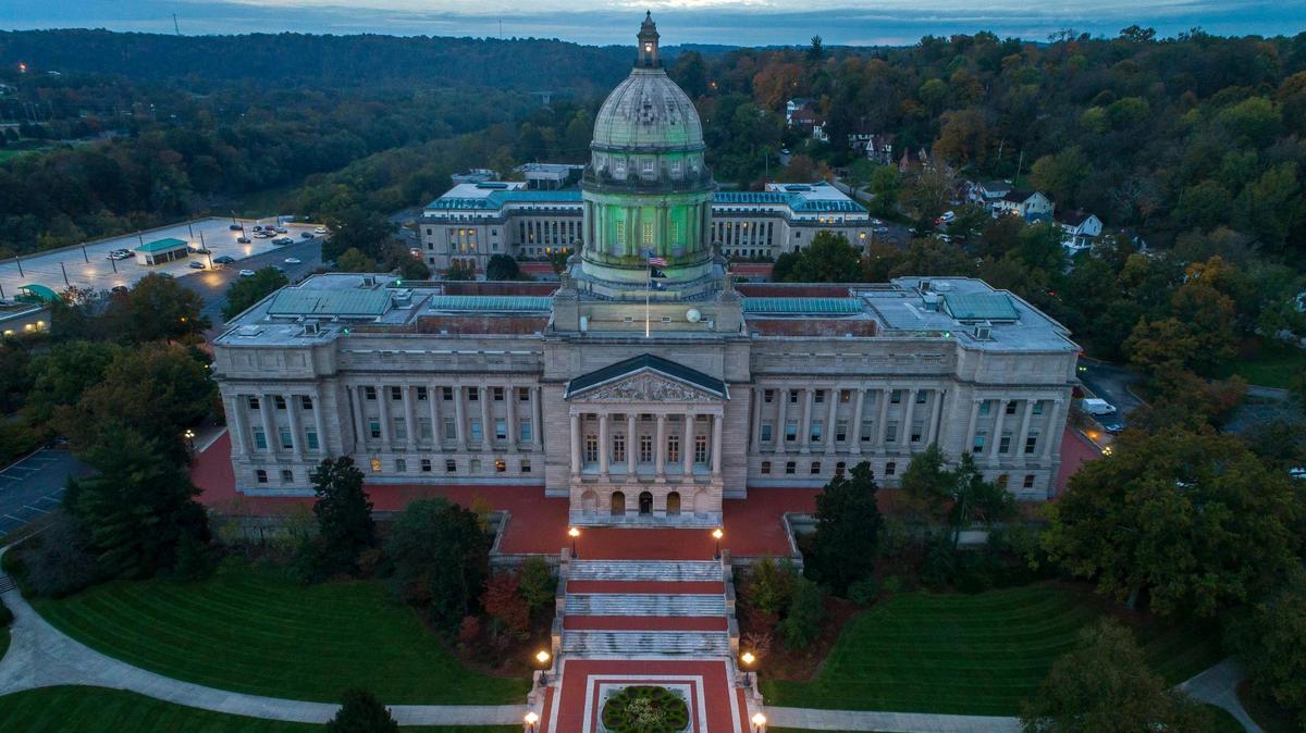 The Kentucky state Capitol in Frankfort, Ky. Thursday, Oct. 28, 2021