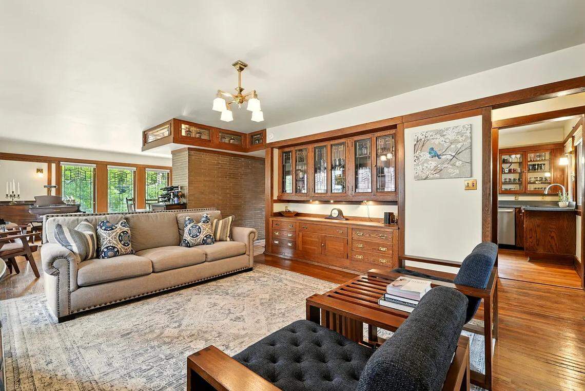 Another view of the living room in the Zeigler House, on the market as of the beginning of September in Kentucky.