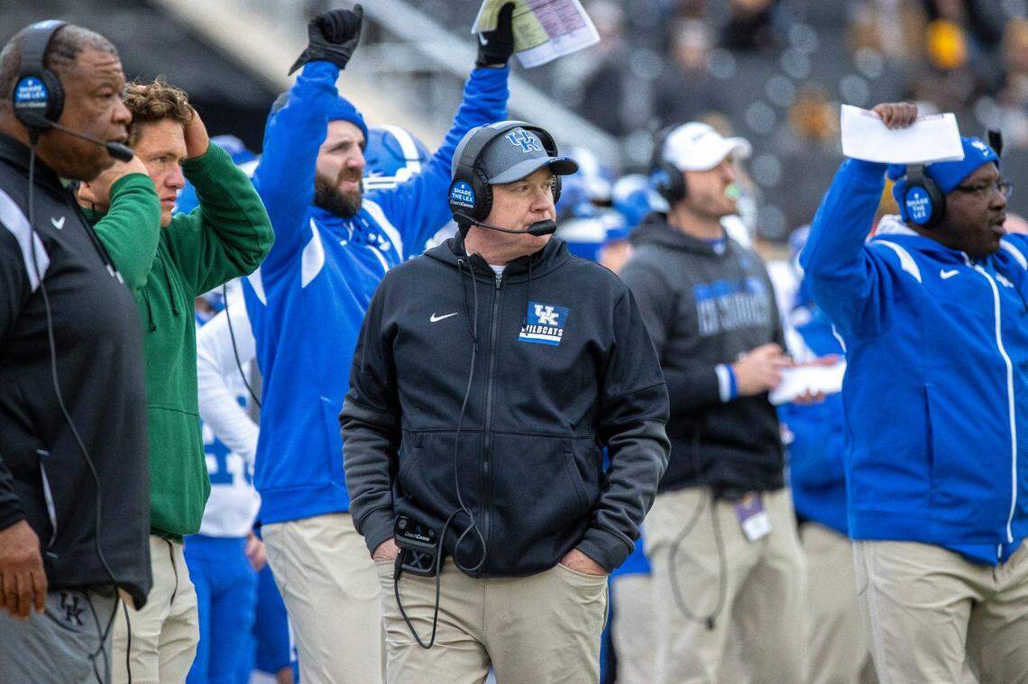 Kentucky head coach Mark Stoops led the Wildcats to their seventh win in their last eight tries against Missouri on Saturday.