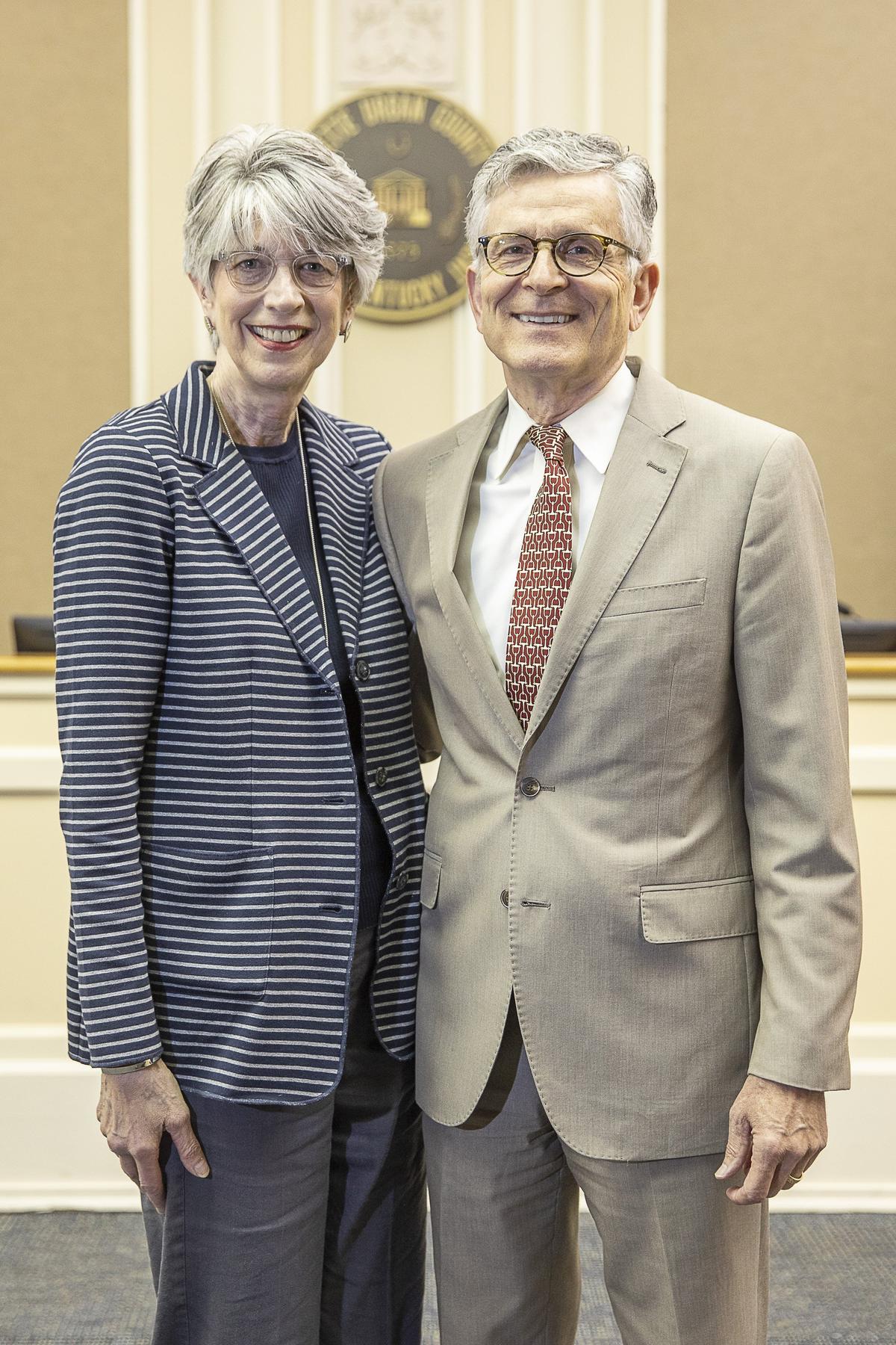 Debra Hensley and Fayette Circuit Court Judge Ernesto Scorsone at the Lexington Fayette Government center on Thursday, June 20, 2019.