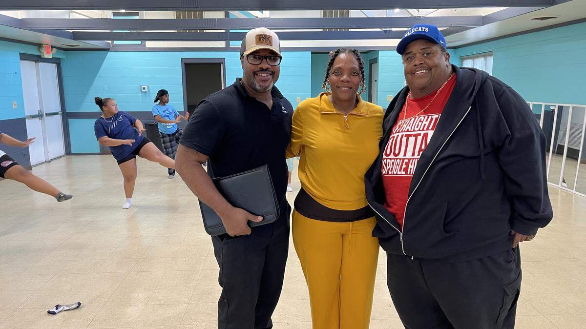 From left, Jason Griffith, Vivian Hodge, and Kevin Cole represent the Lexington Historical Black Neighborhood Association Council. They are sponsoring the Dis & Dat Dance Troupe as one of their projects.