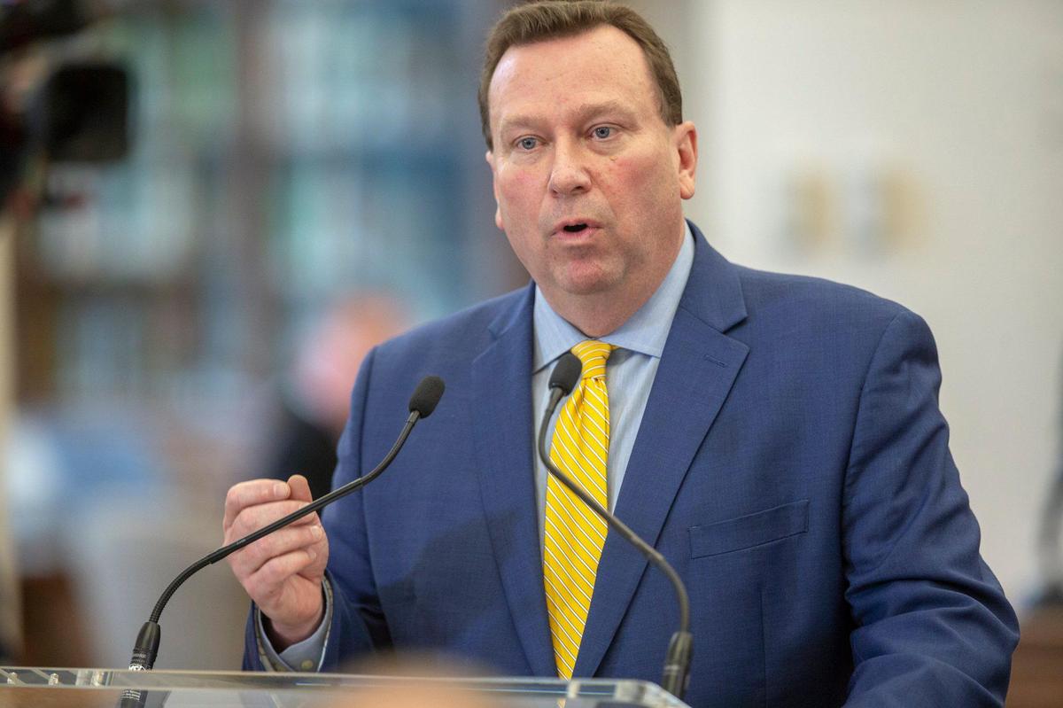 Kevin Flanery, president of Churchill Downs, spoke during Tuesday’s press conference at Keeneland announcing a new coalition to emphasize equine safety. “We’re open to everyone,” Flanery said of inviting additional members to the group.