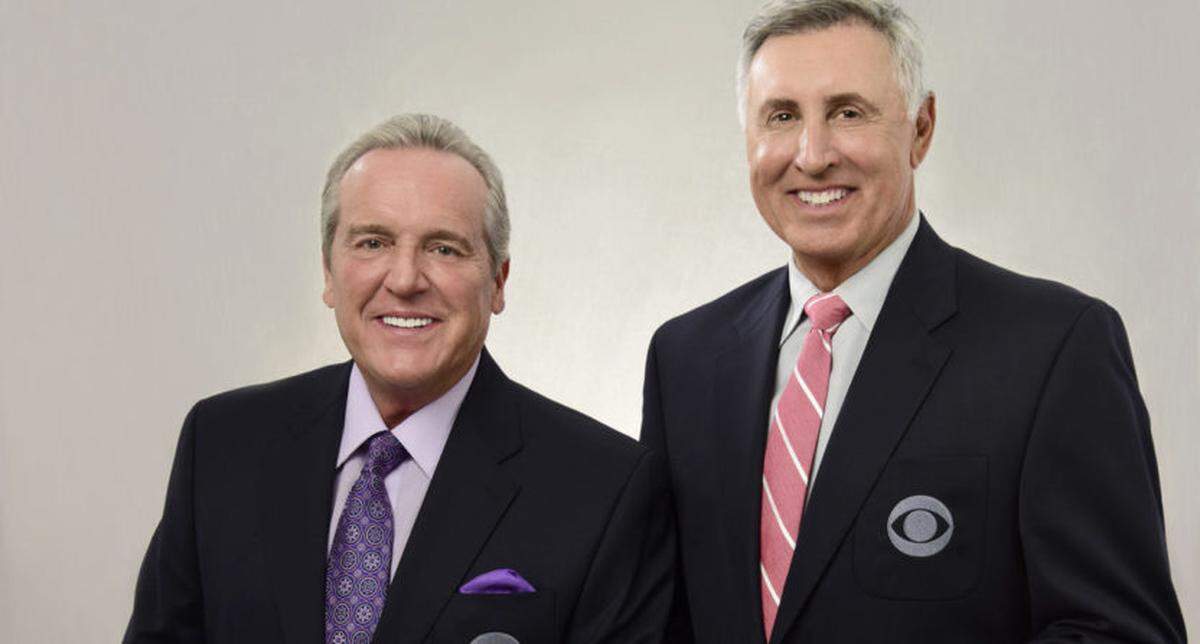CBS college football lead play-by-play announcer Brad Nessler (left) and lead analyst Gary Danielson have worked together since the 2017 season.