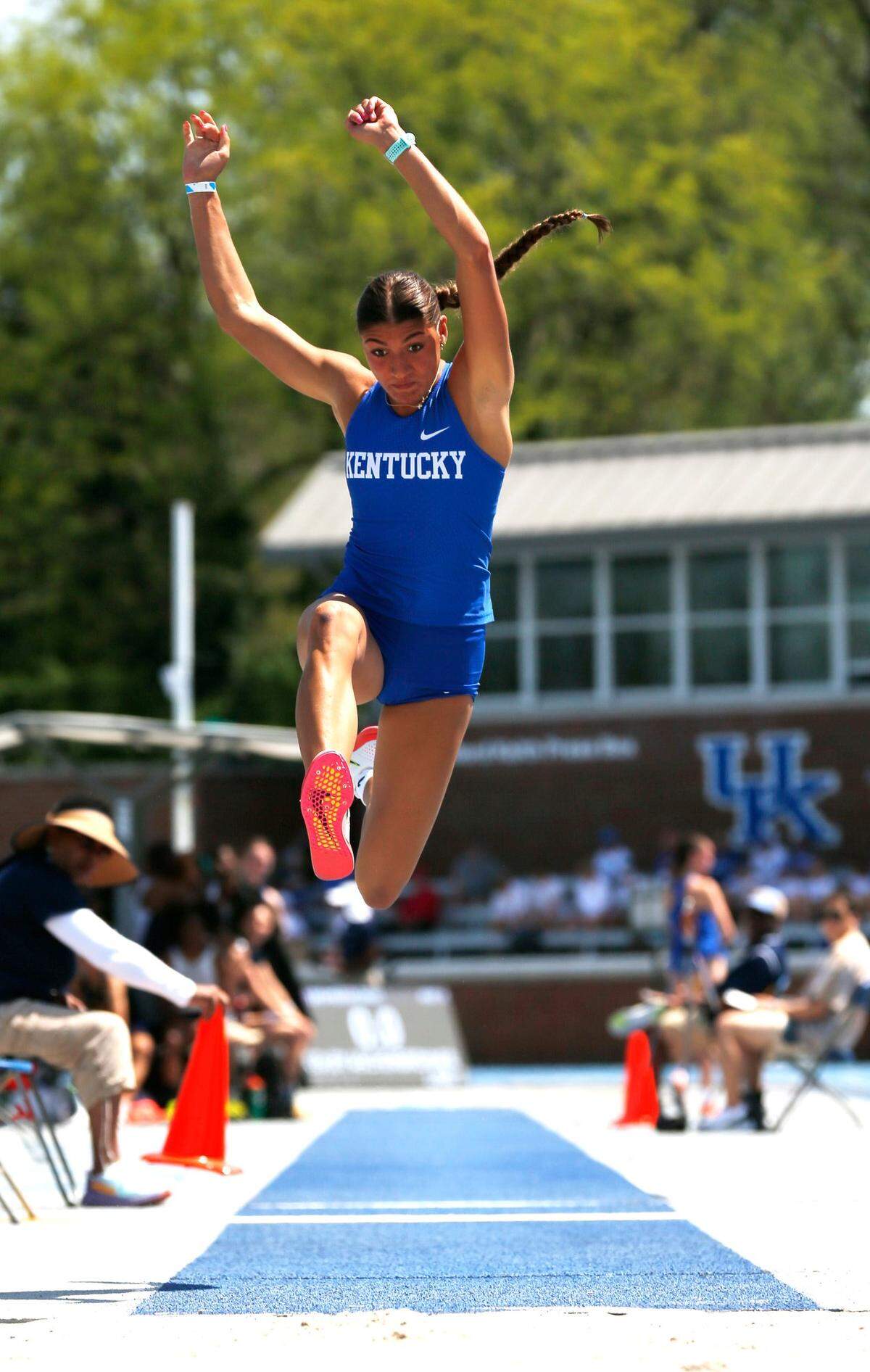 Kentucky Wildcats freshman Sophie Galloway won the triple jump at the Kentucky Invitational at the UK Track and Field Complex on April 23 with a jump of 41 feet, 3.75 inches.