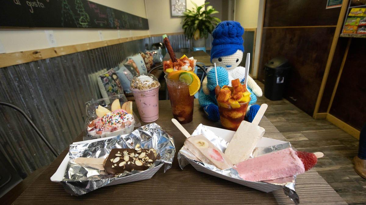 Various cold desserts served at El Lounge ice cream shop on Alexandria Dr. March 19, 2021.