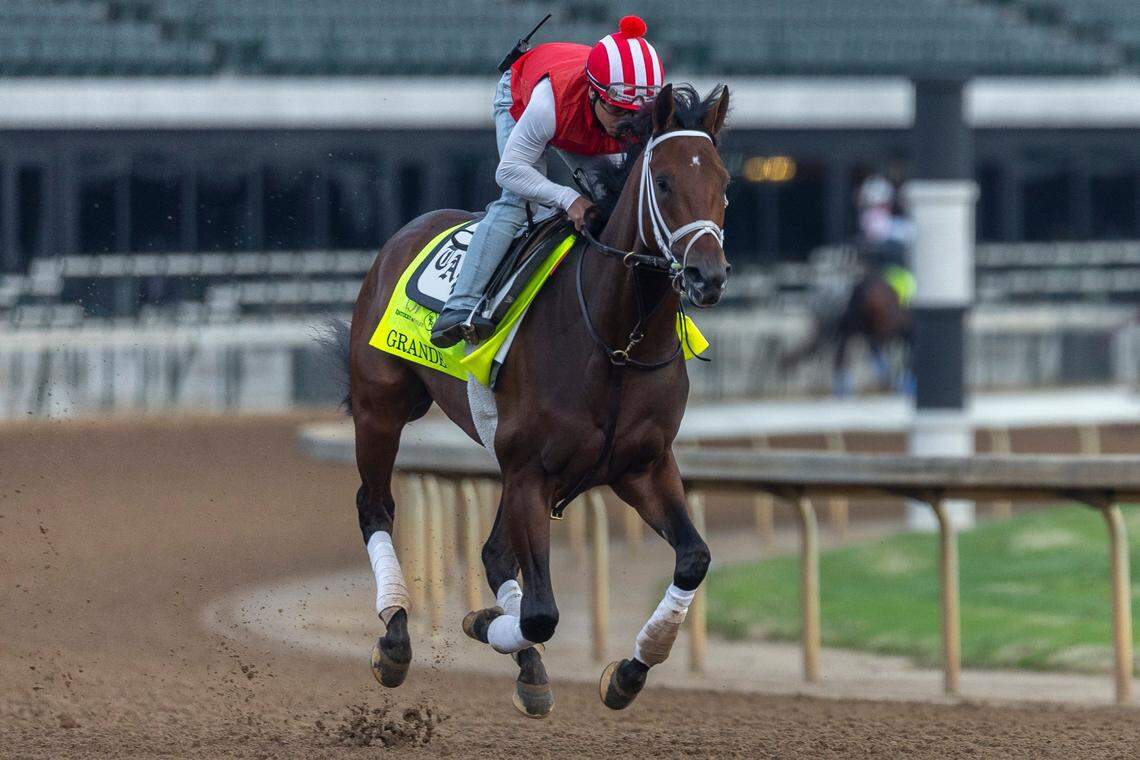 Grande, trained by Todd Pletcher, was scratched from Saturday’s Kentucky Derby on Friday morning.
