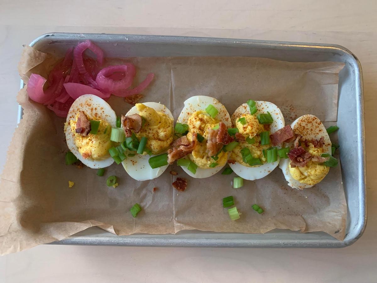 Nightjar’s appetizers include Smoked Deviled Eggs made with Berea College Farm eggs.