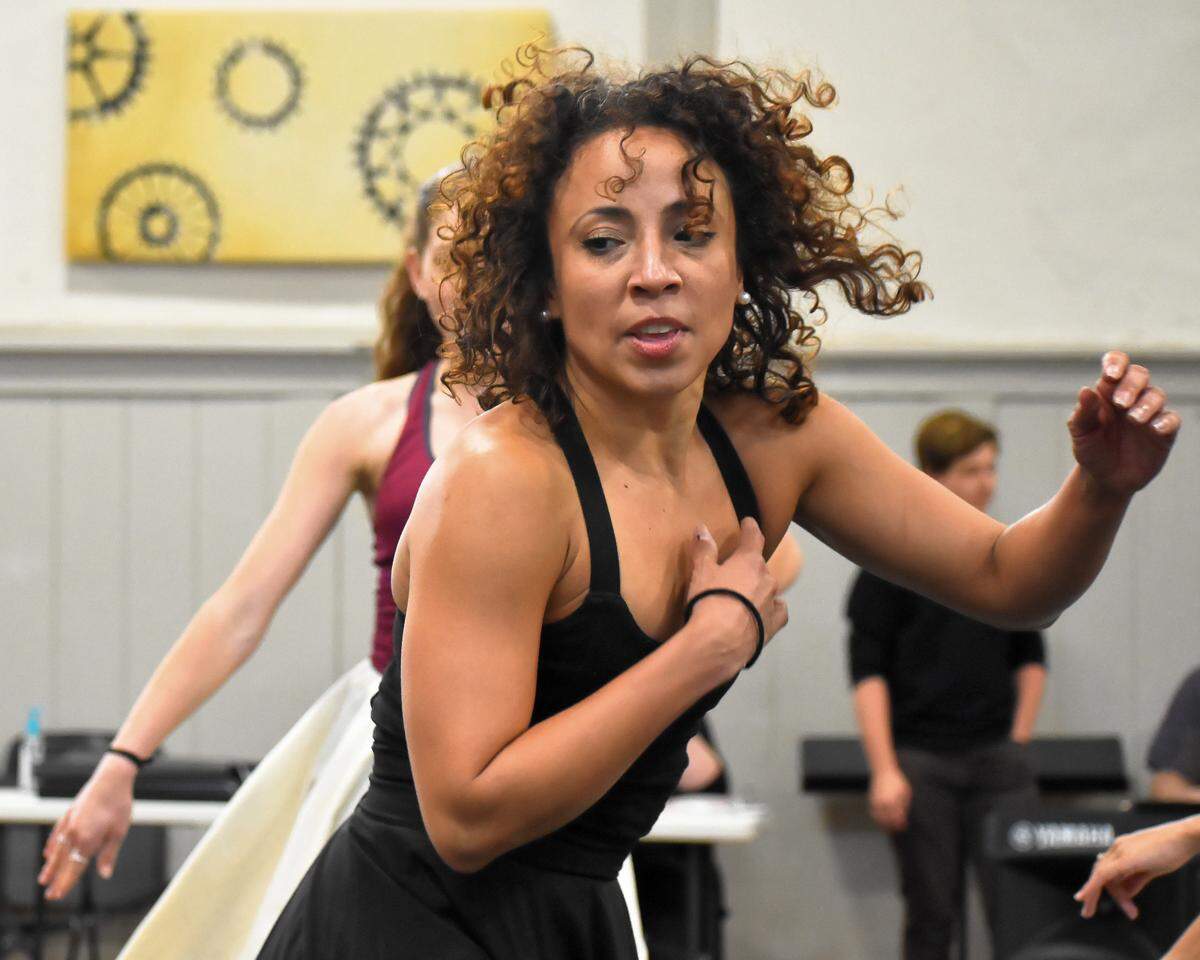 “If I’m out of breath, I have to catch my breath, breathe through my nose, and hit that note,” Michelle Alves says of performing “America” in “West Side Story.”