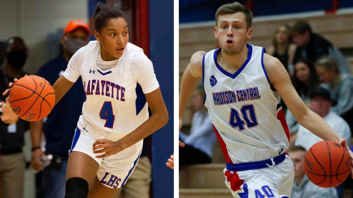 Lafayette’s Anaya Brown, left, and Madison Central’s Will Hardin.