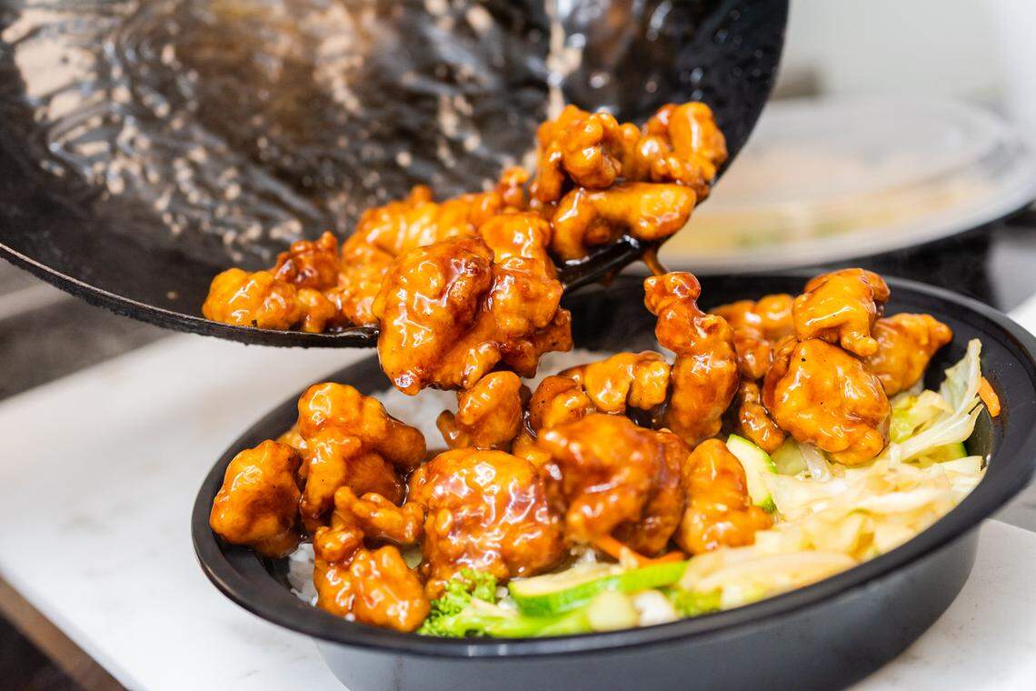 The Orange Chicken at Teriyaki Madness, which is opening another location in Beaumont.