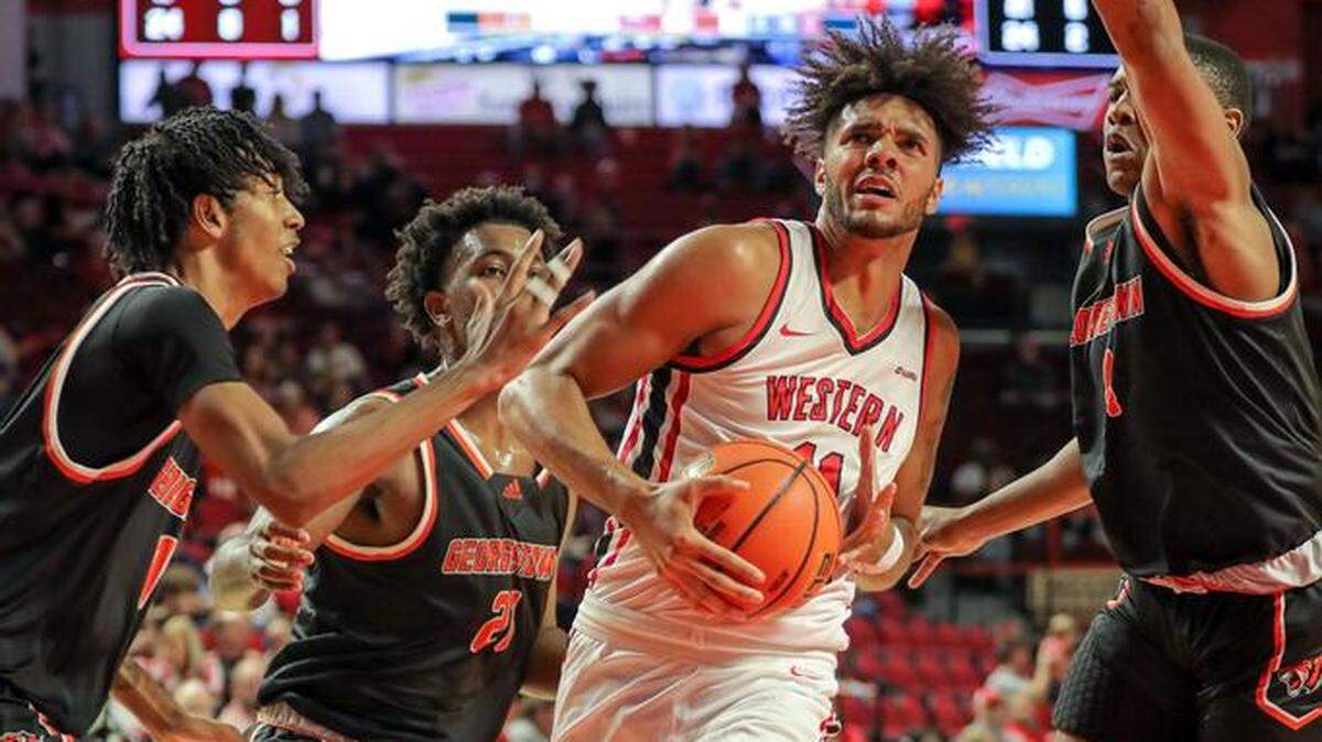 University of Kentucky transfer Dontaie Allen scored a team-high 18 points in 18 minutes in Western Kentucky’s 88-68 preseason exhibition victory over Georgetown College last week