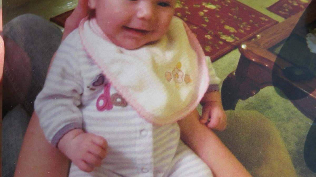 Three-month-old Rylee Jean Campbell died in 2010 at University of Kentucky Hospital. Her father, Paul S. Farthing Jr., 30, was charged with murder in her death. This is a picture of a photo provided by Paul Farthing Sr. of Richmond.