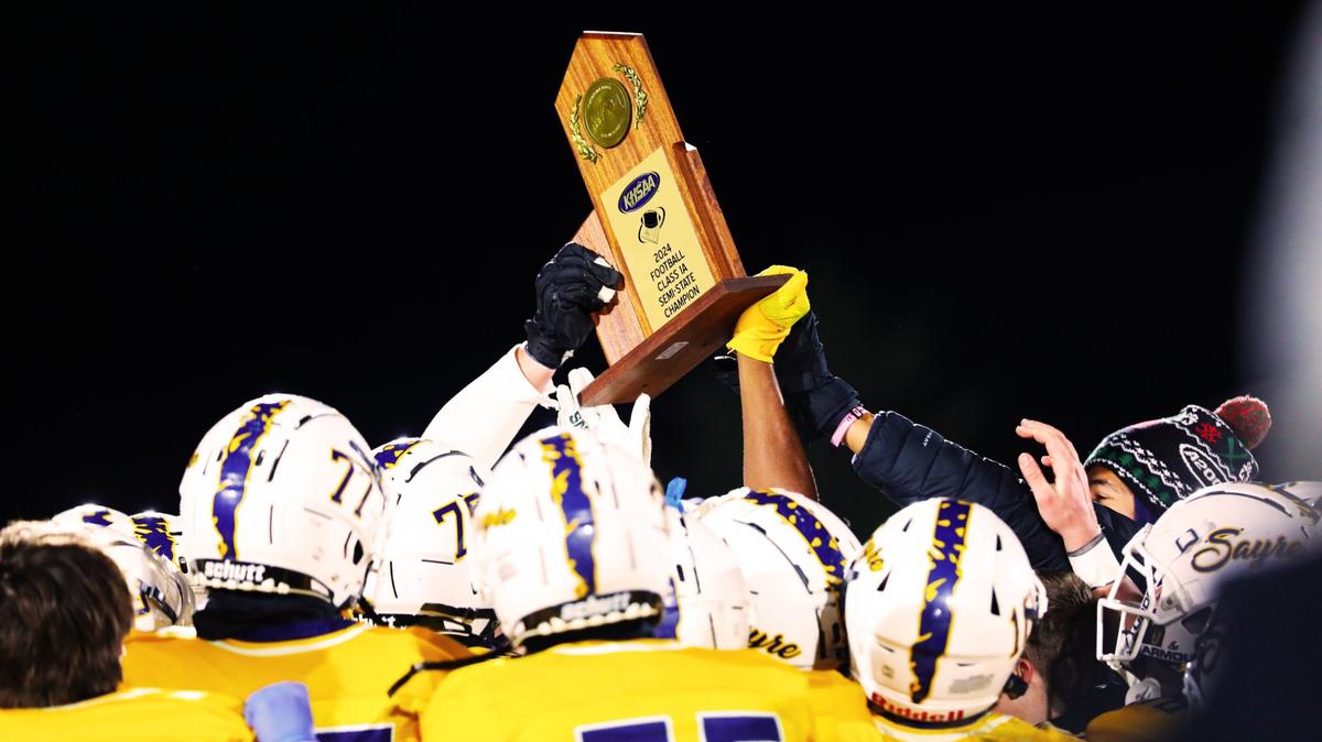Sayre, which launched its football program in 2018, celebrates its first trip to the state championship game after beating Campbellsville in the Class A semifinals on Friday night in Lexington.