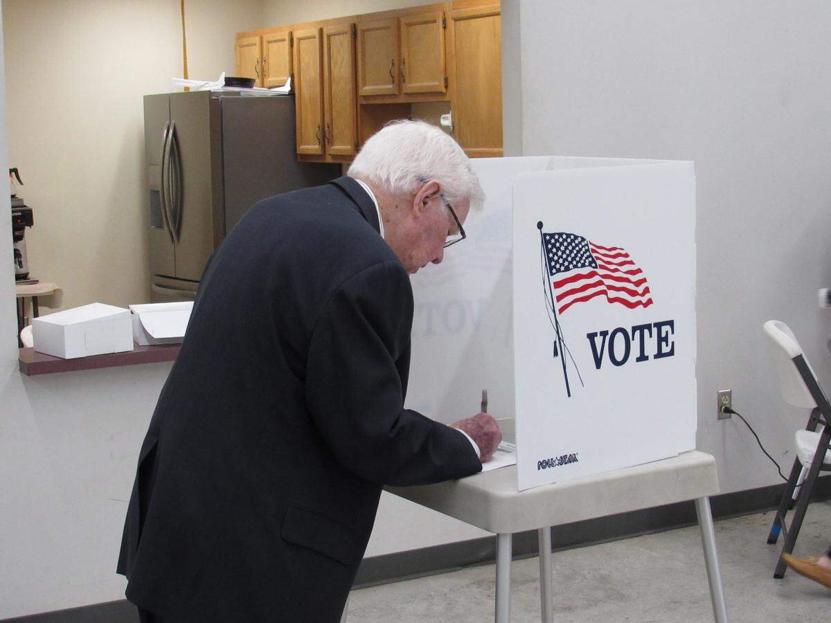 U.S. Rep. Hal Rogers, a Republican who represents the 5th District in Southern and Eastern Kentucky, voted on May 21, 2024 at a fire training center in Somerset named for him. Rogers is seeking a 23rd term.